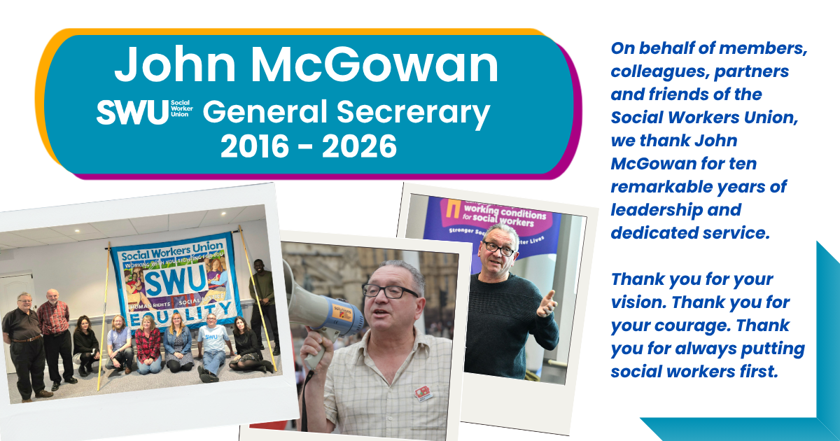John McGowan, SWU General Secretary from 2016-2026